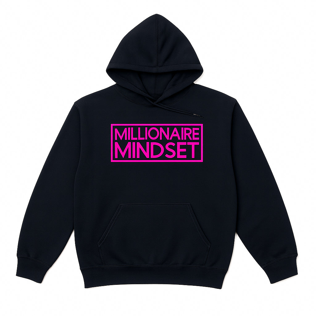 Millionaire Mindset Black/Hot Pink Hoodie