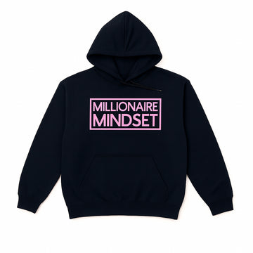 Millionaire Mindset Black/Light Pink Hoodie