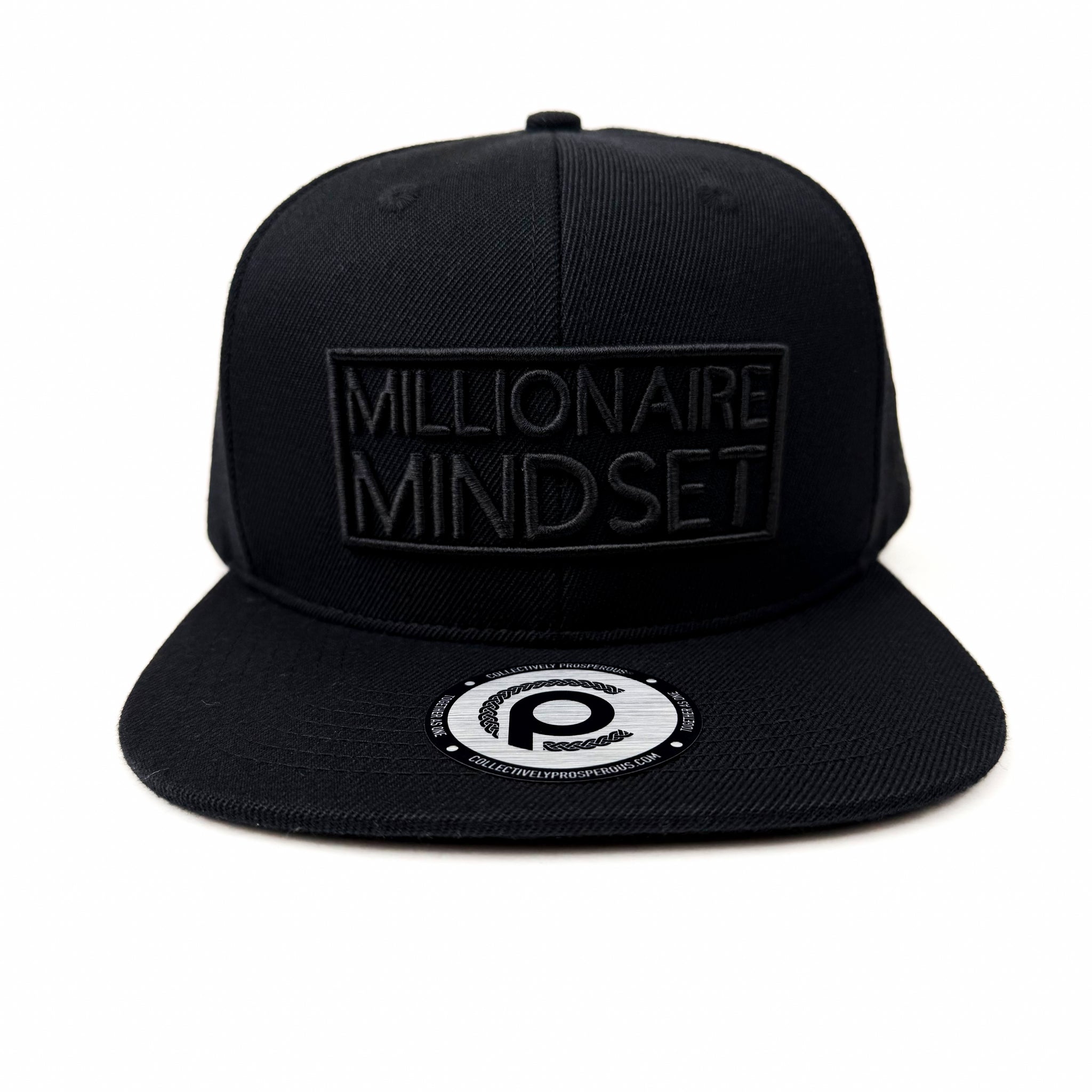 Millionaire Mindset - Black-on-Black Flatbill