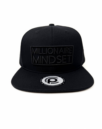 Millionaire Mindset - Black-on-Black Flatbill